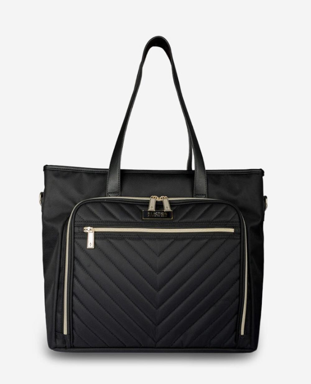 Kenneth Cole Reaction Chelsea Tote Bag Black NWT Quilted Nylon Crossbody Bag